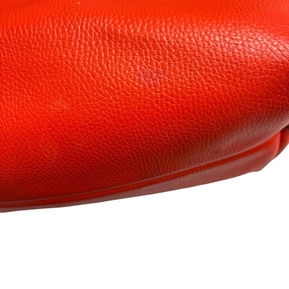 Salvatore ferragamo orange pebbled leather tote bag - Picture 2 of 16